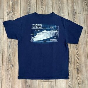 Royal Caribbean Oasis of the Seas T-Shirt XL Navy Cruise Ship Graphic Tee